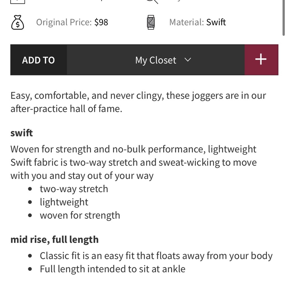 lululemon athletica Blue studio Track Pants - Picture 9 of 11